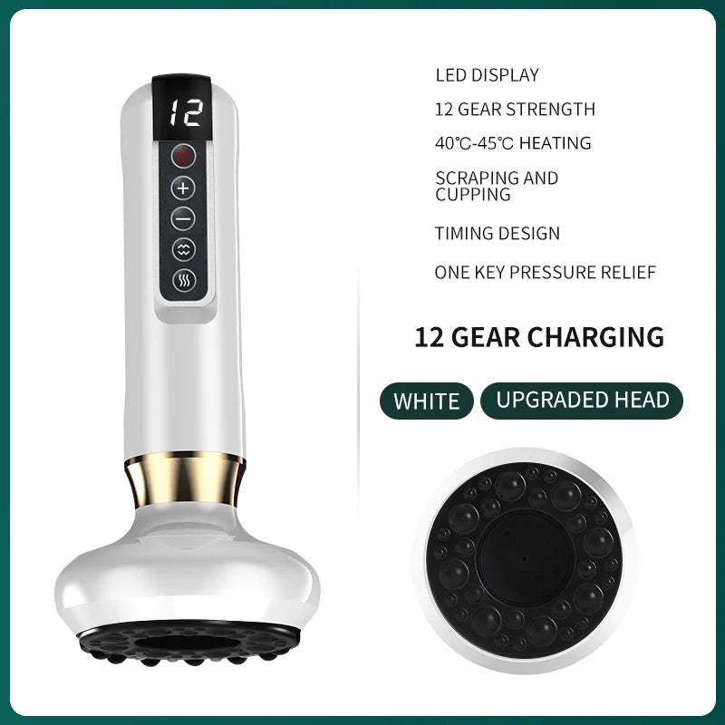 Electric Cupping Massager Vacuum Suction Cup
GuaSha Anti Cellulite Beauty Health Scraping Infrared Heat Slimming Massage Therapy