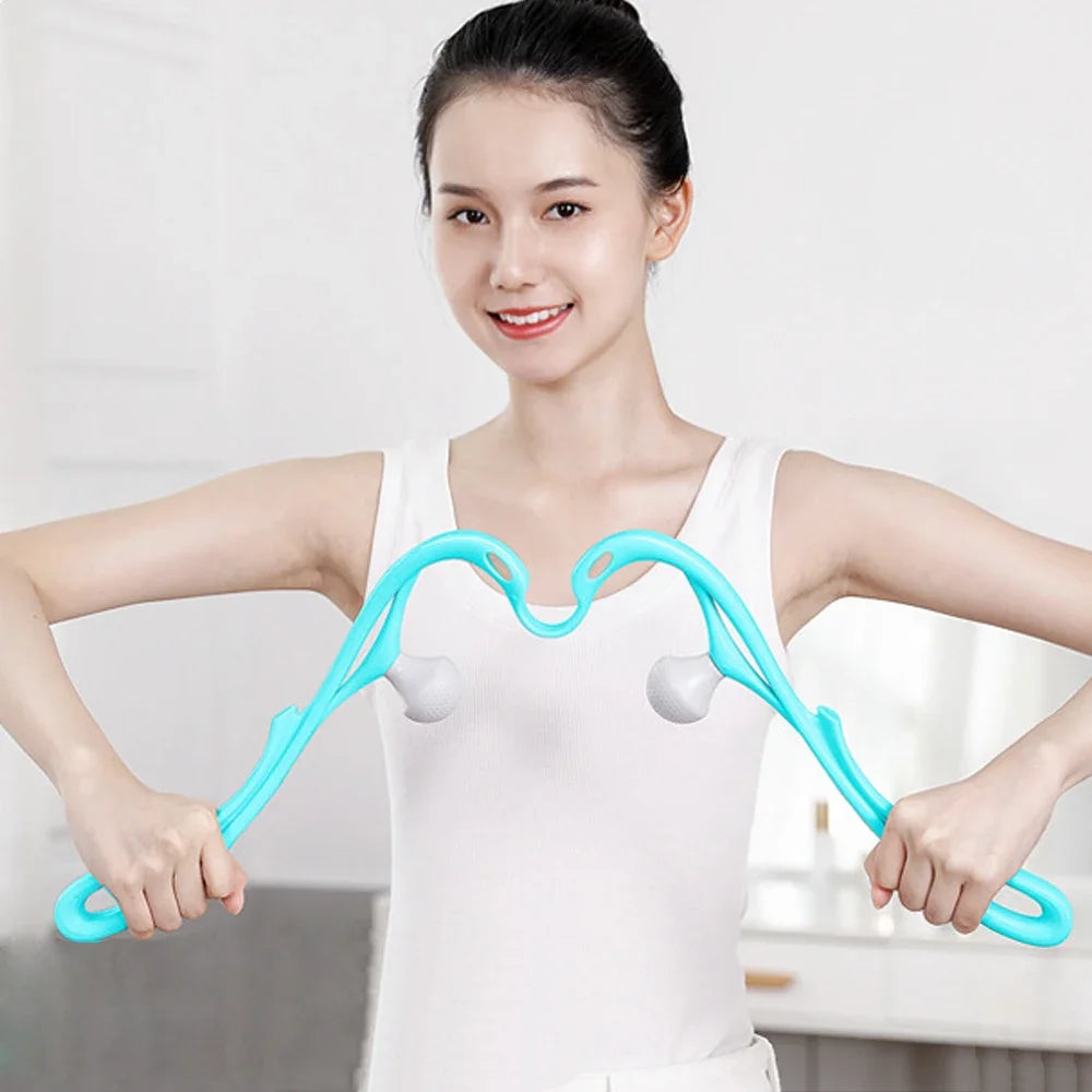 Manual Cervical Massager Clip, Hand-held Neck Shoulder
Shiatsu Trigger Point Massager Roller for Body Relaxation Beauty Health