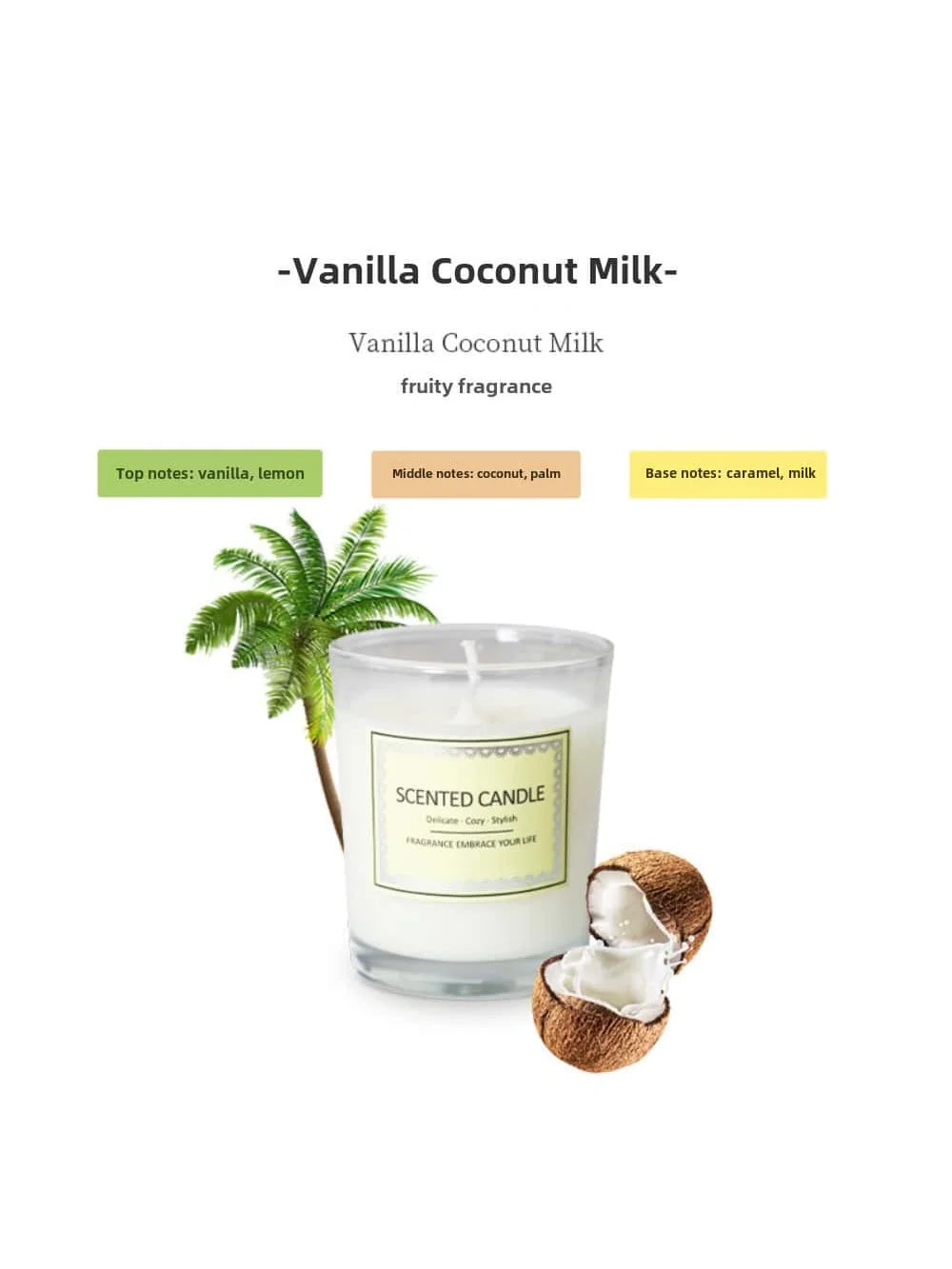 Candle Fragrance Atmosphere Smoke free Aromatherapy Candles