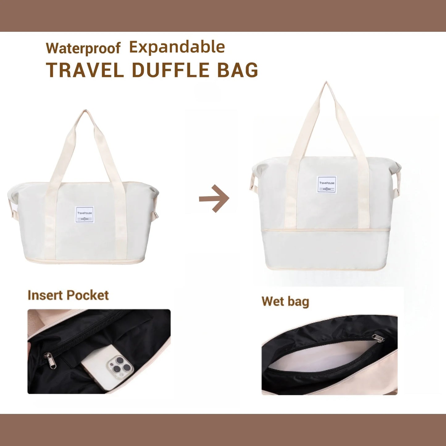 Luggage Sets 5 Piece,Suitcases with Double Spinner Wheels and TSA Lock,Hardcase 3 set
Luggage with Travel Duffle Bag