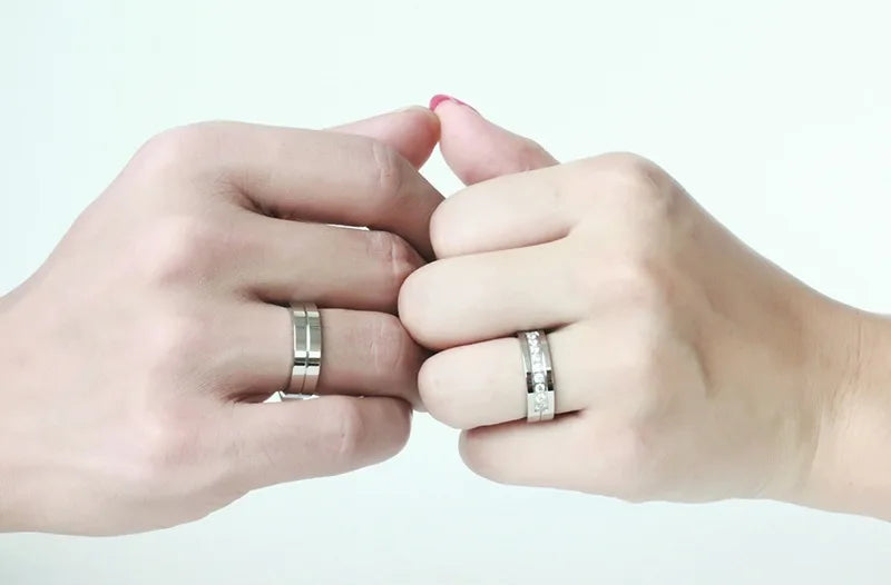 titanium Rings Men And Women Jewelry Coupl3 wedding bands love Rings