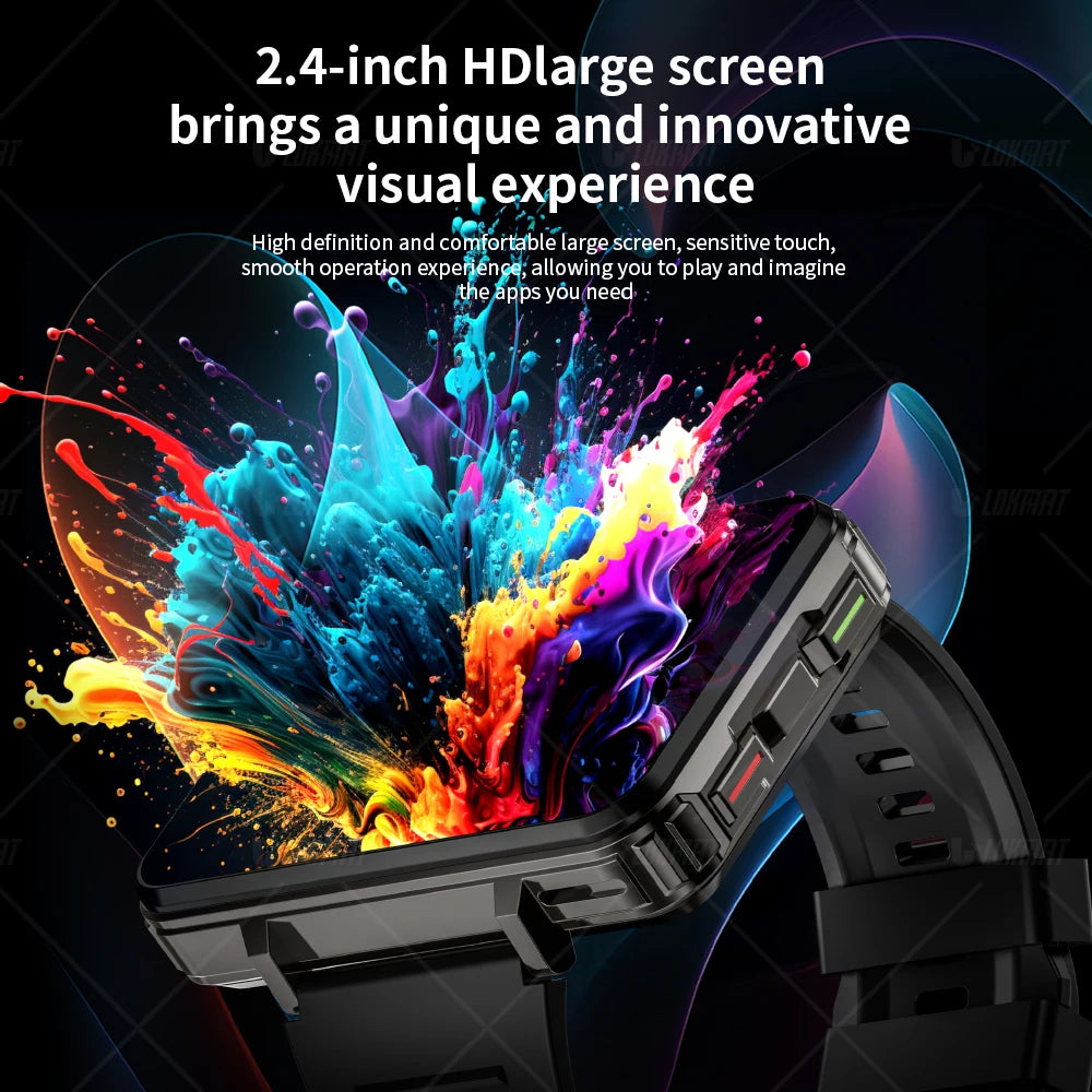 Android Watch Phone Square Big Screen Wifi 4G Dual Camera with Flashlight Gaming Watch
Passometer Fitness Tracker, Call & Message Reminder, Alarm, Caloric Counter, Heart Tracker, Calculator & more