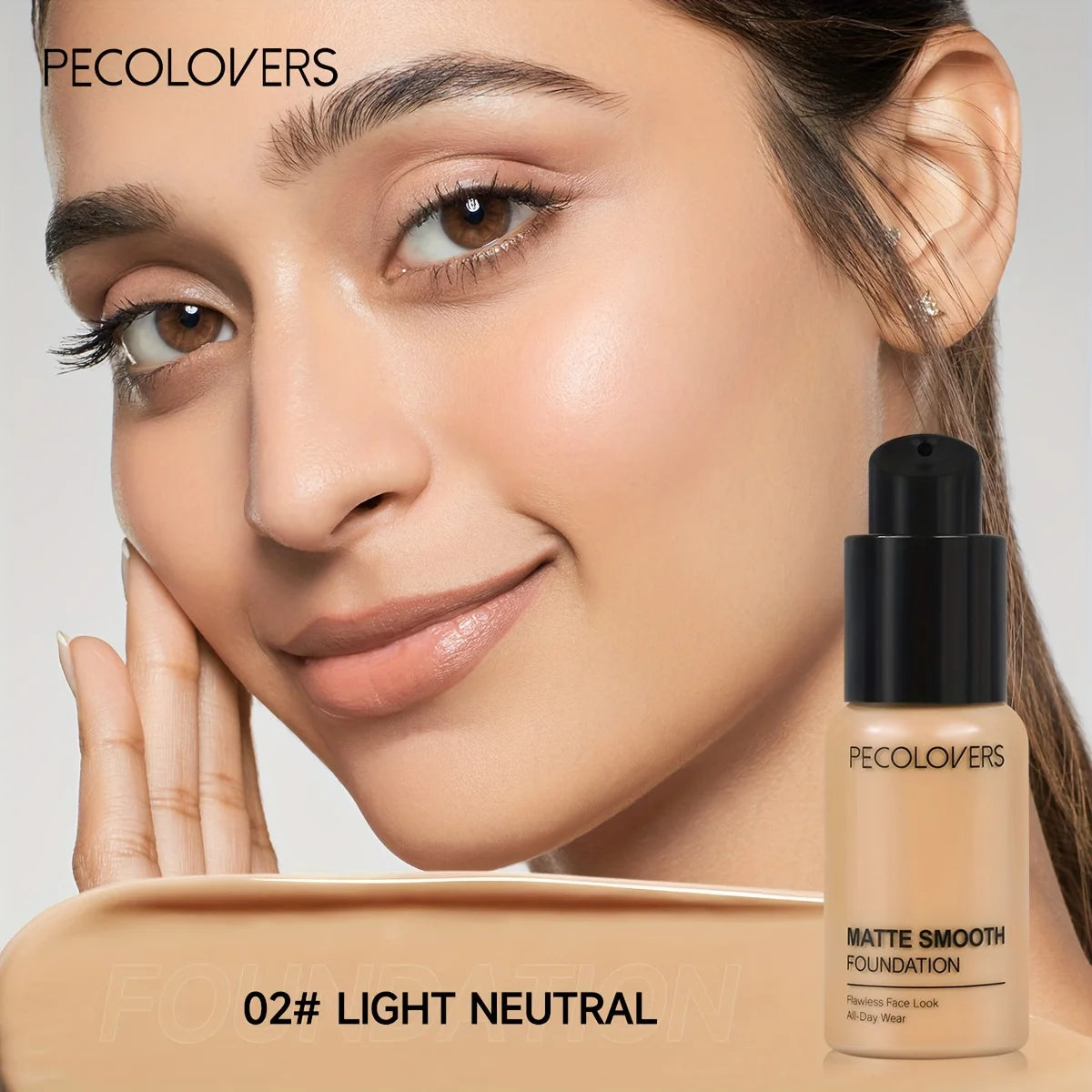 Matte Finish Liquid Foundation - Oil-Control, Waterproof, Full Coverage Concealer for All Skin Tones