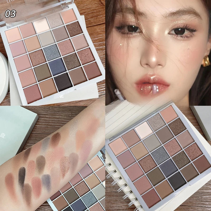 Cool Low Saturation 25 Color Eyeshadow Plate 2024 New Pearl Matte Color