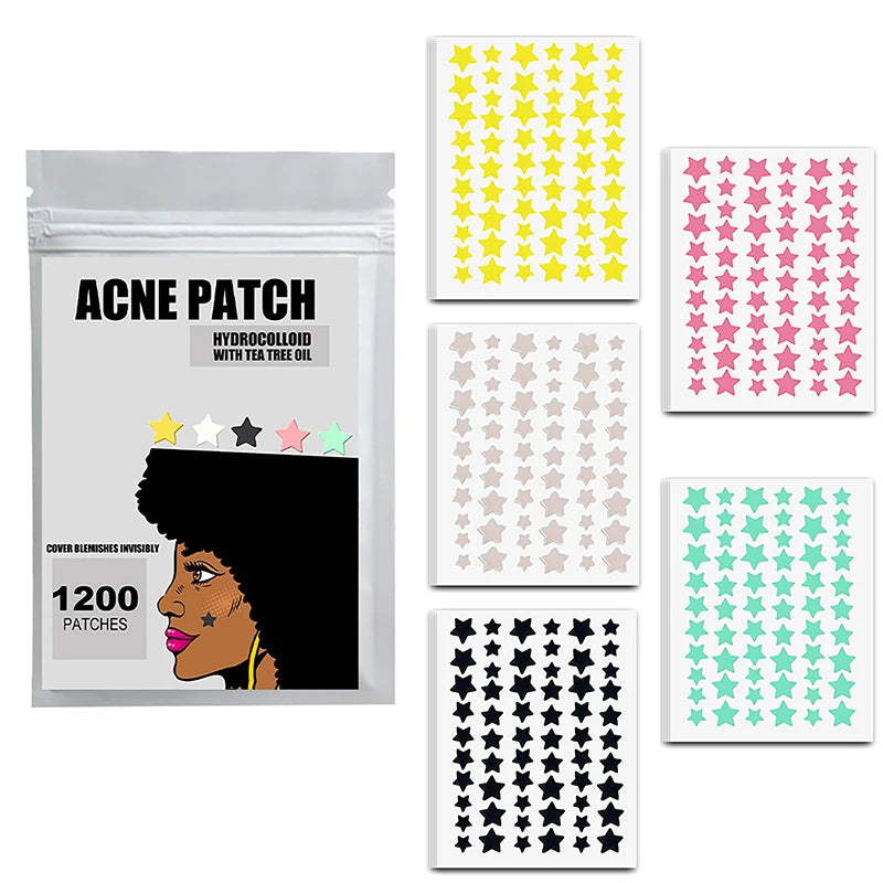 300/600/1200 PCS/SET Star Pimple Patch Acne Colorful
Invisible Acne Removal Skin Care Stickers Concealer Face Spot Beauty