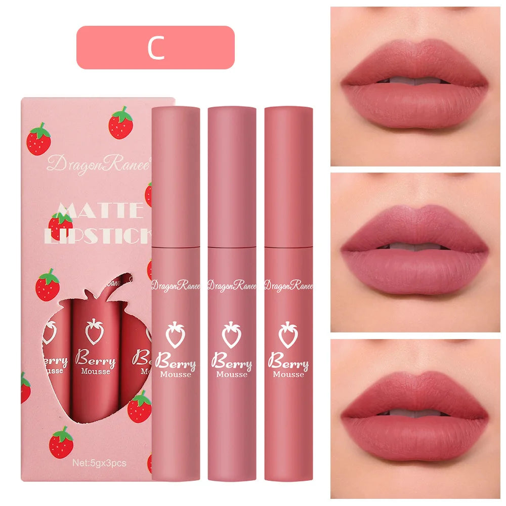Lipsticks Set Make Up For Women Beauty Cosmetics
Matte Lipsticks Waterproof Long lasting Liquid Lip Tint Stain