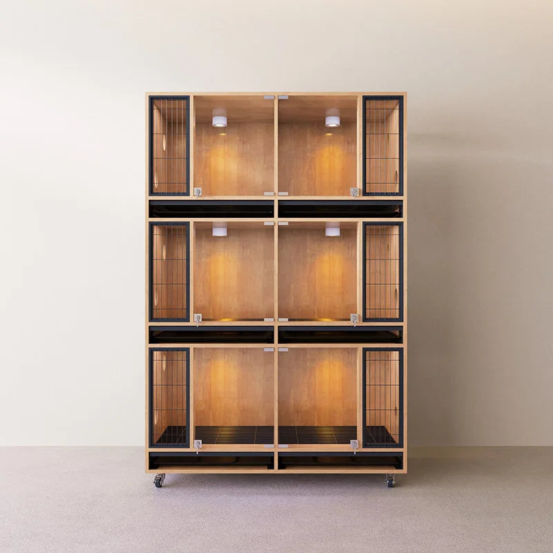 Pet Cabinet Customized Pet Dog Foster Cage Solid Wood Cage Display Cabinet Pet Store Care