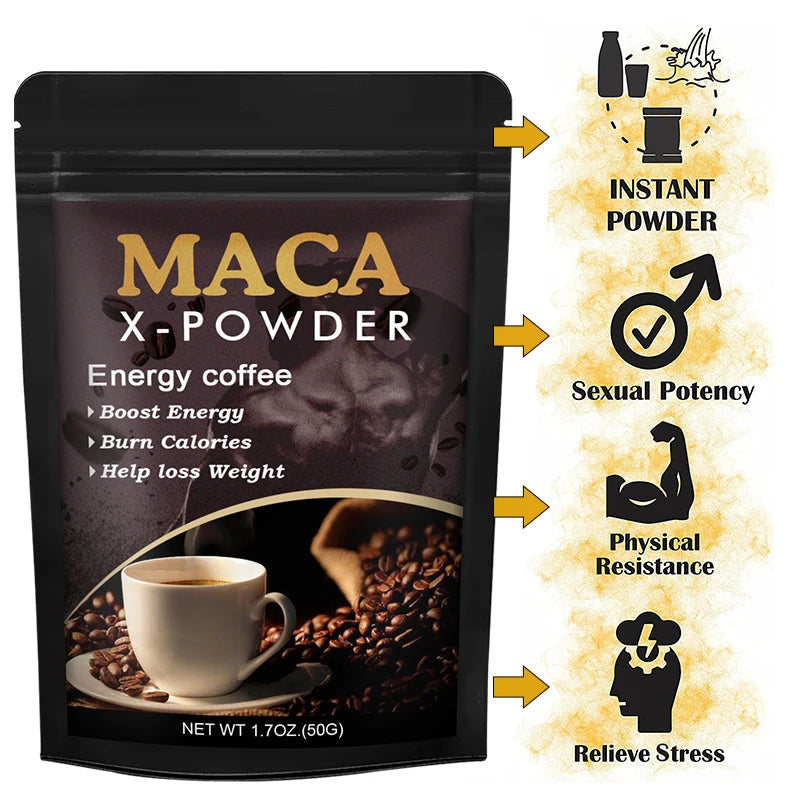 Maca Root Coffee- Natural Energy Supplement,Supports
Athletic Performance and Motivation,Builds Muscle and Strengthens