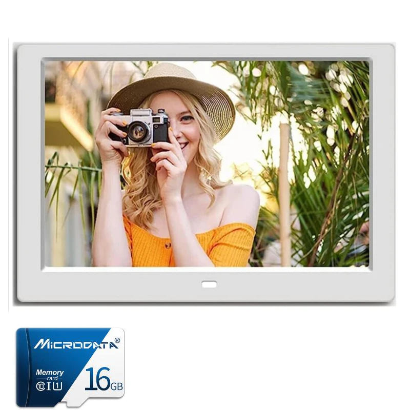 10 Inch Digital Photo Frame with 1280x800 IPS
Screen Digital Picture Frame with 1080P Video Music Slideshow