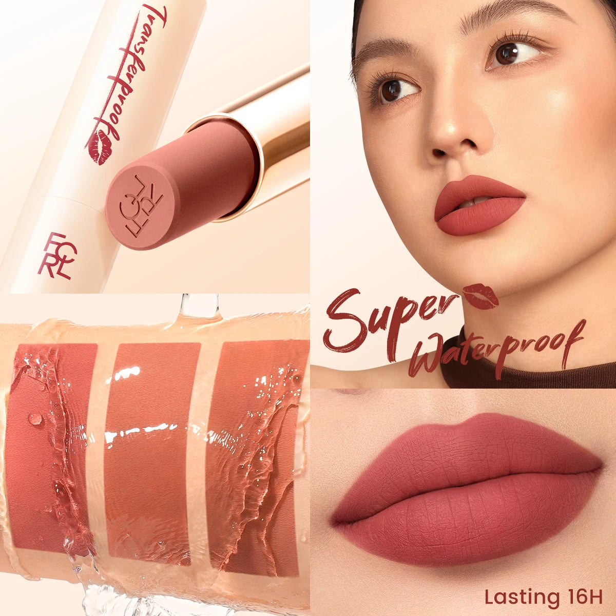 Lightweight Matte Lipstick Waterproof Transfer proof
Lip Balm High Pigmented Moisturizing Lip Tints Makeup Cosmetics