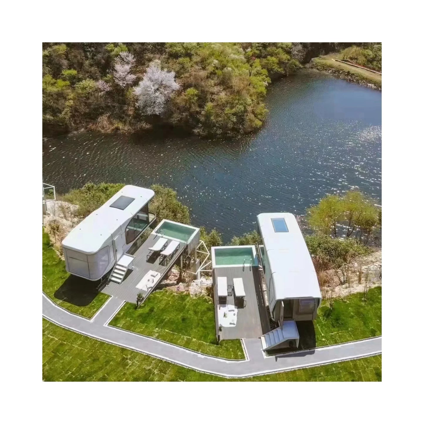 smart home Factory Direct Custom Luxury Prefab House
Resort Camping tiny house prefabricated home space capsule outdoor