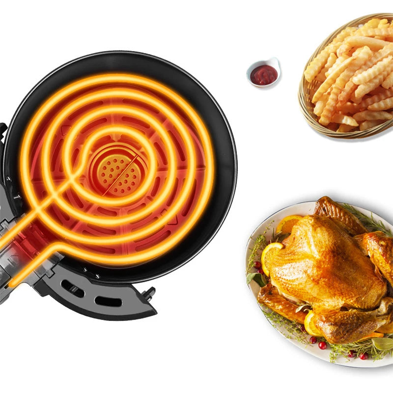 5.5L Air Fryer Household Large Capacity Electric Fryer
Smart Multi-function Oven Kitchen Baked Egg Tart/Roast Chicken