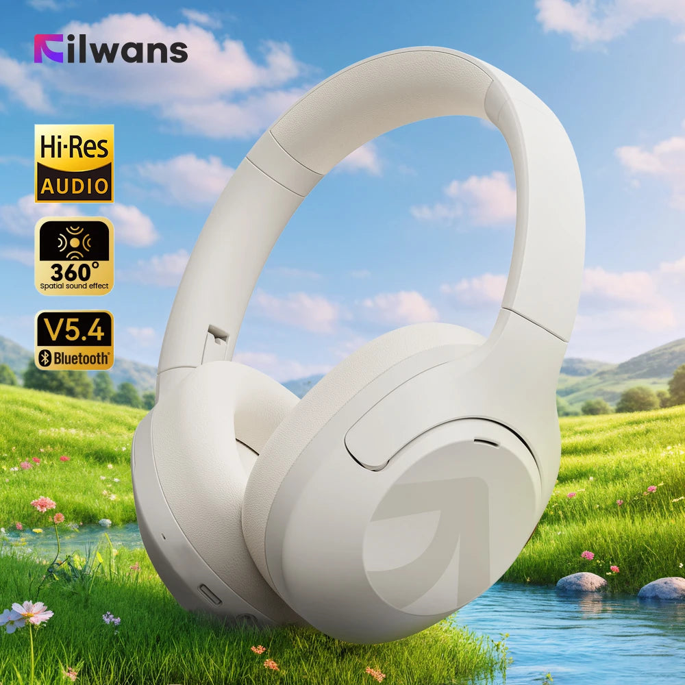 H Zero pro -50dB ANC Headphones Hi-Res AUDIO Wireless Bluetooth 5.4 5 Microphone Headset 3.5mm PC Gamer Earphones