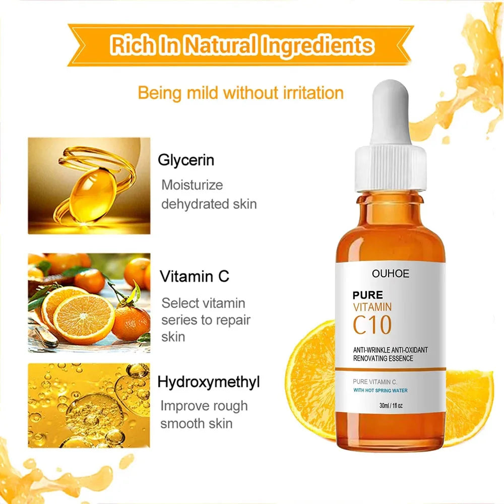 Vitamin C Wrinkle Remover Face Serum Lifting Firming Fade Fine Lines
Anti-aging Essence Whitening Brighten Nourish Skin Care