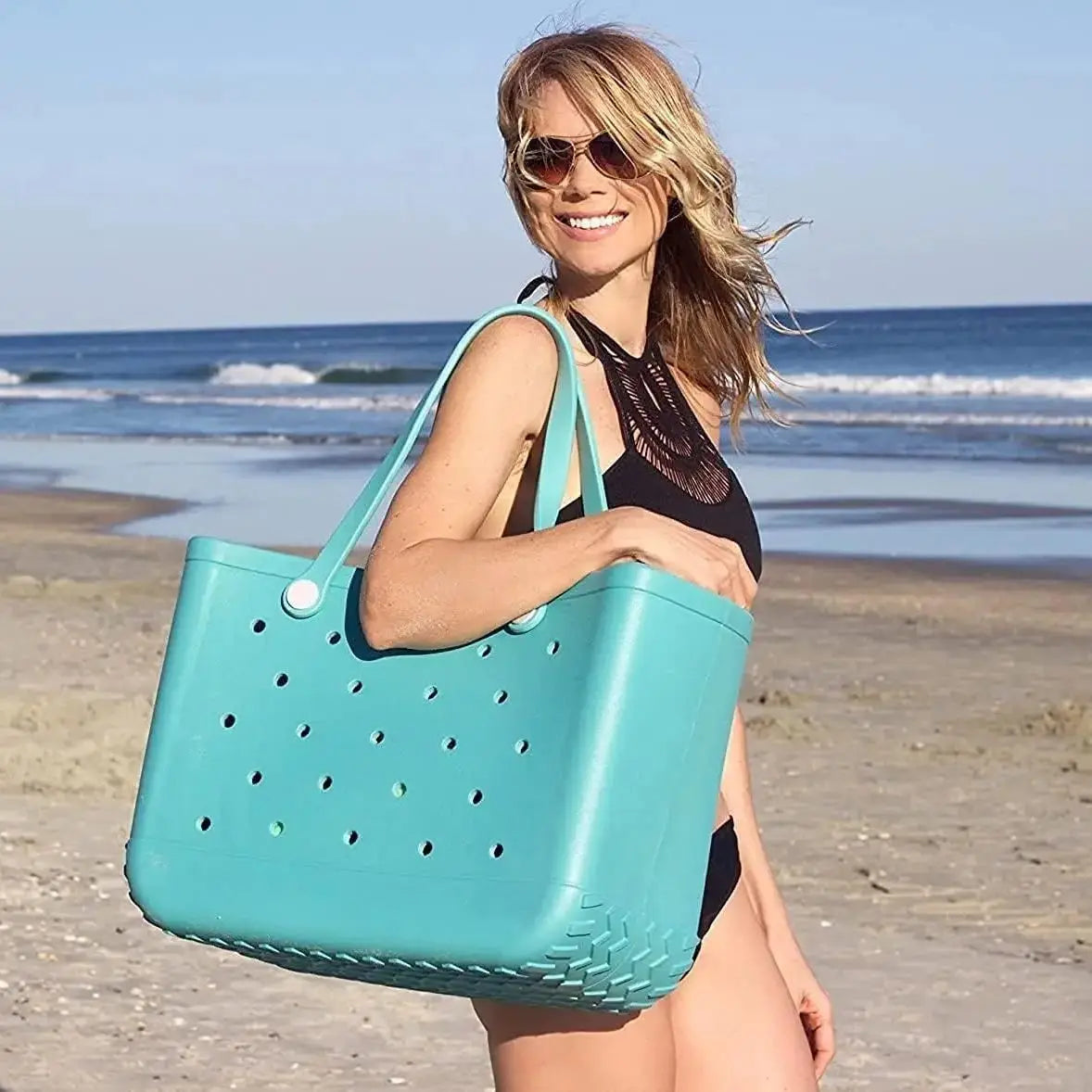 Summer beach bag rubber handbag, outdoor travel, beach swimming bag, waterproof bag