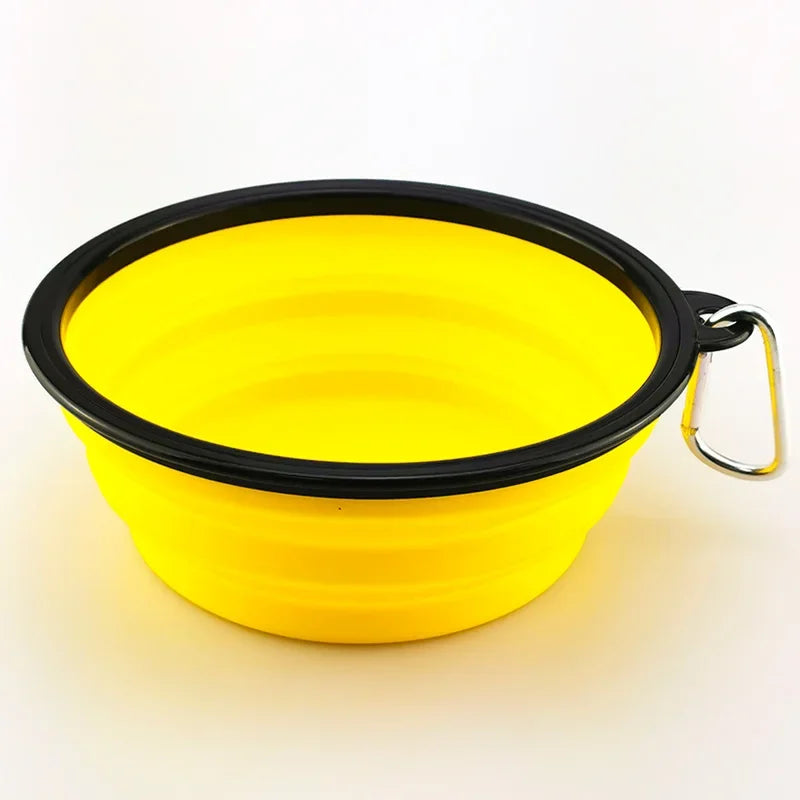 Collapsible Pet Silicone Dog Food Water Bowl Outdoor
Camping Travel Portable Folding Pet Bowl Dishes