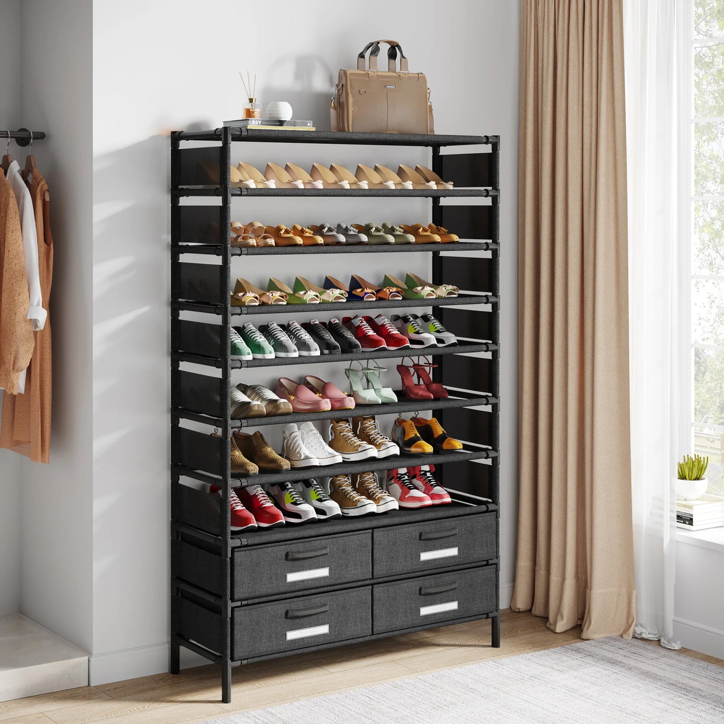 Multi-layer storage Large Capacity Organizer Shoe Shelf for 50 Pair, Versatile usage