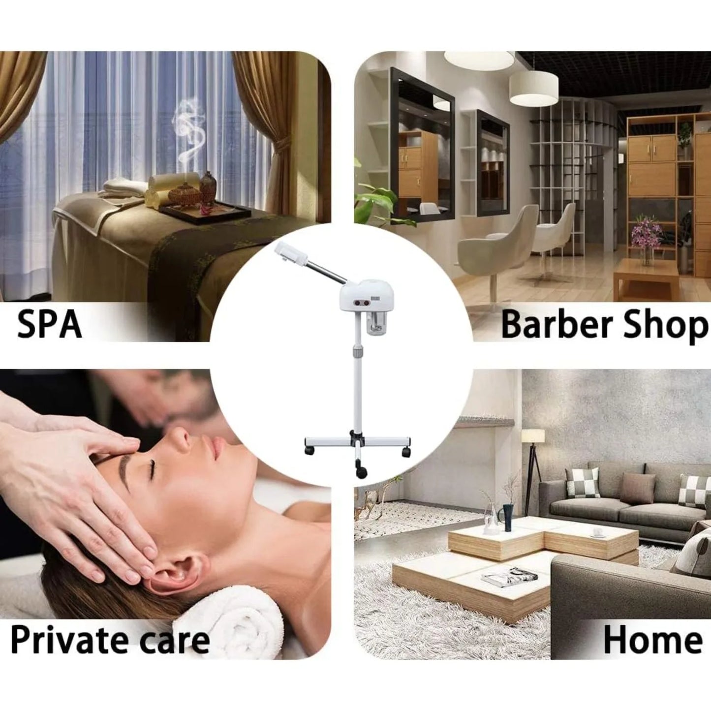 Professional Facial Steamer Steam Machine with 360 Degree Rotating Nozzle Cleanses Skin Unclogs Pores