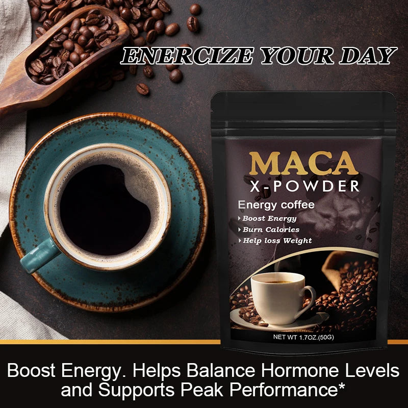 Maca Root Coffee- Natural Energy Supplement,Supports
Athletic Performance and Motivation,Builds Muscle and Strengthens