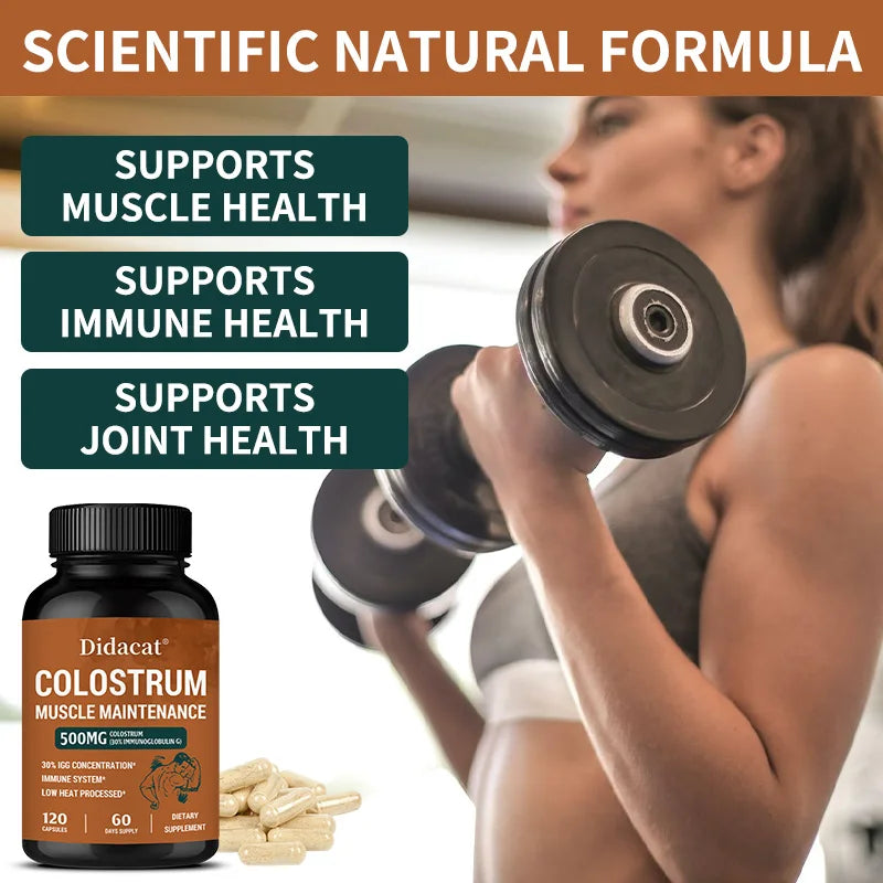 Bunkell Colostrum Supplement with IgG -
Supports Muscle, Bone, Immune, Joint Health, Balanced Gut Flora and Gut Health