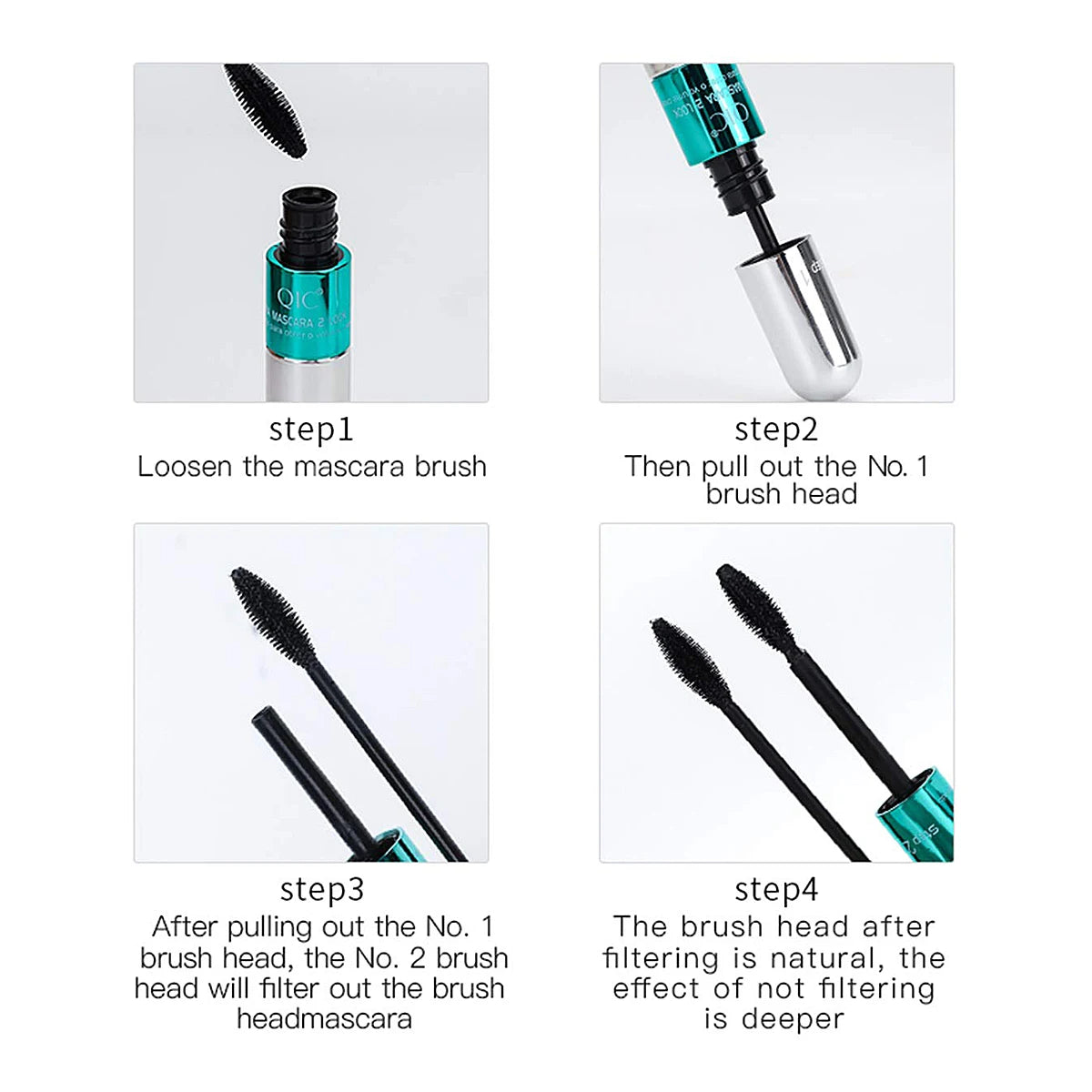 Mascara Silk Fiber Mascara Waterproof Mascara for
Eyelash Extension Black Thick Lengthening Eye Lashes Cosmetics