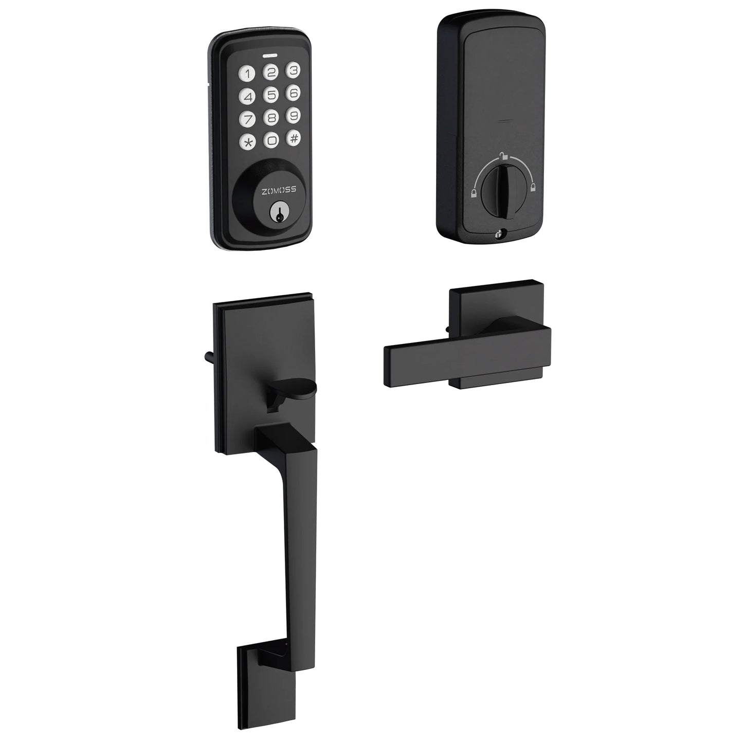 Keypad Door Lock - Keyless Entry Door Lock -
Front Door Lock Set With Code/Key/2 Door Knobs -Auto Lock Easy To Install
