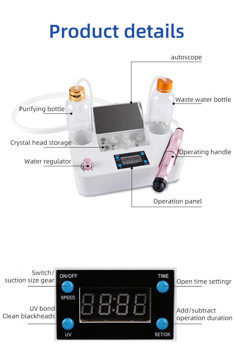 Small Bubble Cleansing Machine Blackhead Removal
Water Hydro Jet Beauty Tool Face Pores Vacuum Suction Acne Cleaner