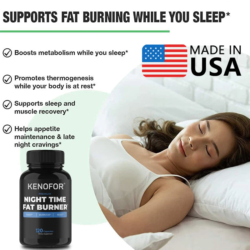 Nighttime Fat Burner -
Fat burning booster, helps metabolic cleansing, suppresses and controls appetite during sleep