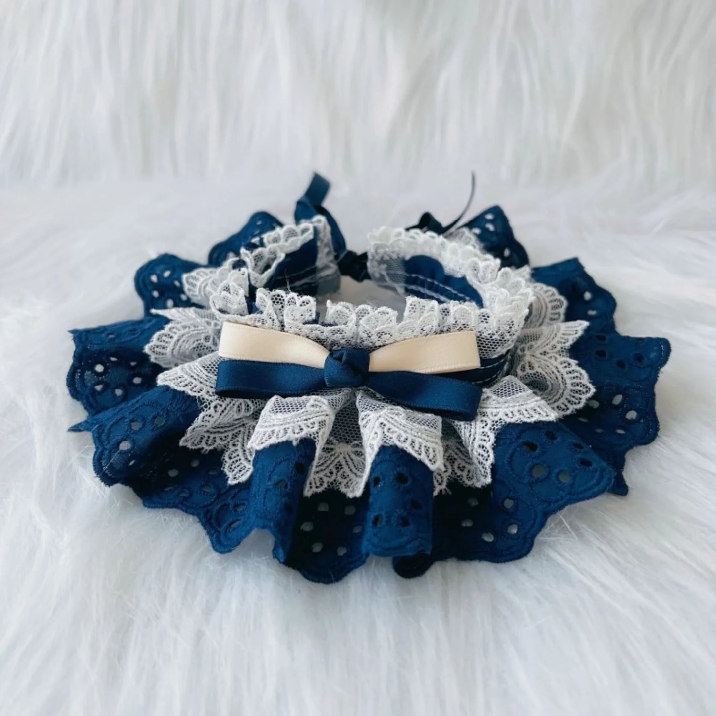 Bowtie Lace Collar Adjustable Pet Necktie Bandanas