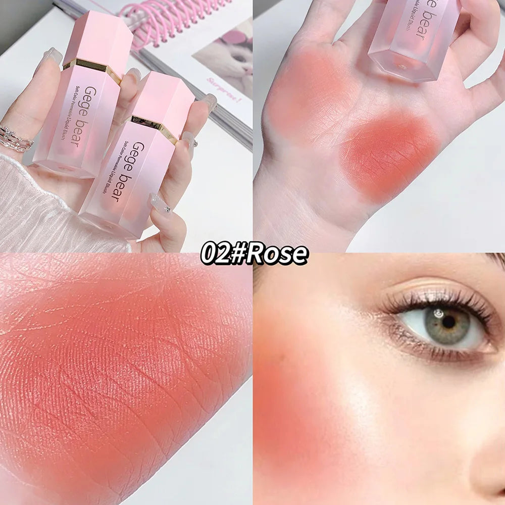 Gege Bear Blush Cream 6 Colors
Smooth Velvet Matte Pink Blusher Natural Easy To Smudge