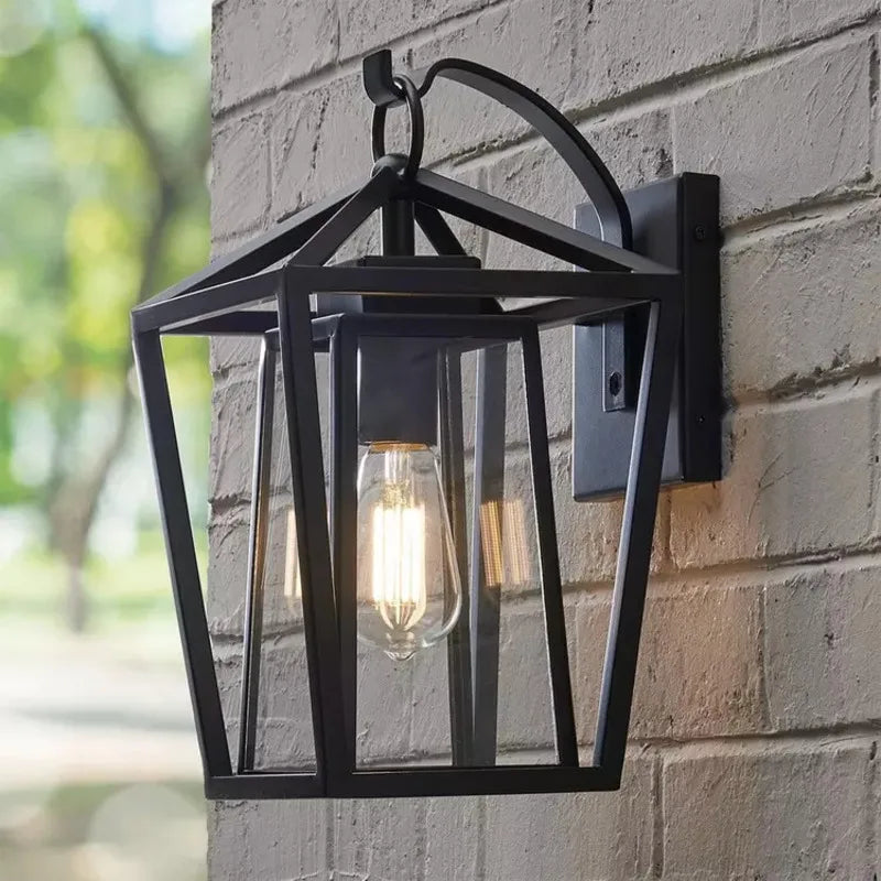 Outdoor Wall Light Fixtures, Exterior Waterproof Lanterns,
Porch Sconces Wall Mounted Lighting with E26 Sockets & Glass Shades