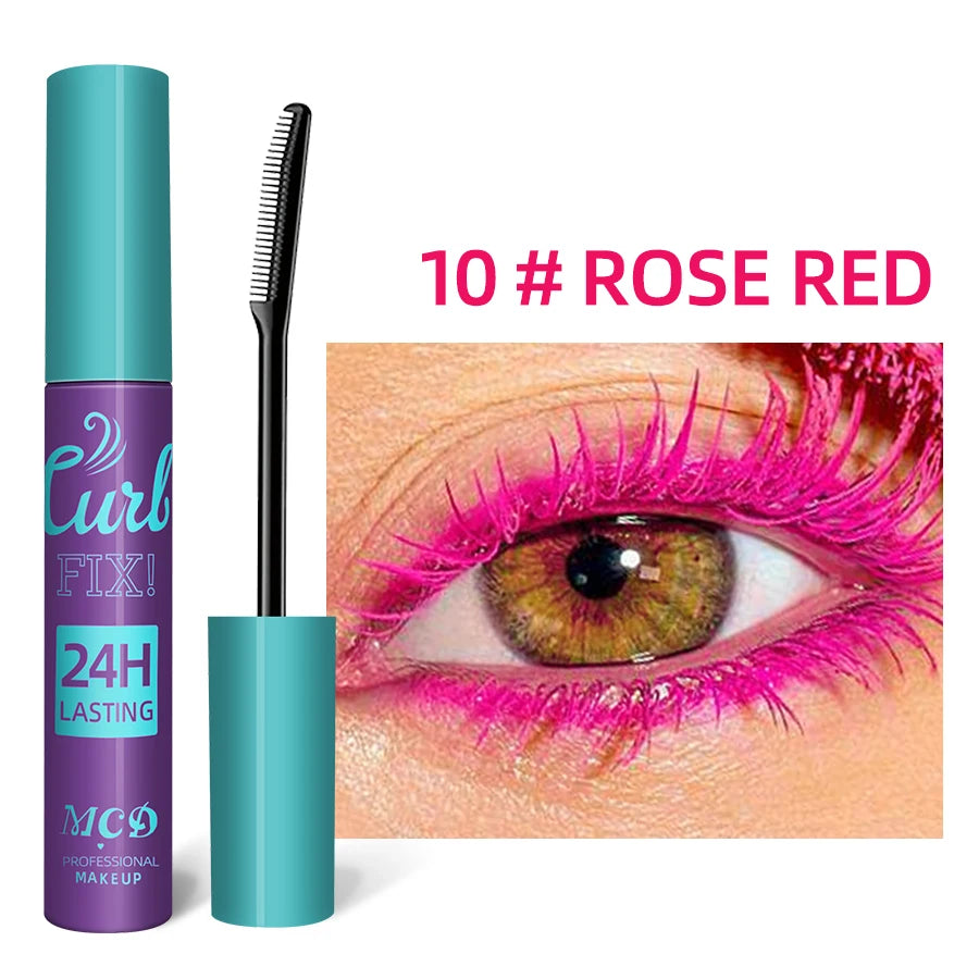 Colorful Slender Mascara Waterproof Fast Drying Curling Eyelashes
Multicolor Lashes Makeup Long Lasting Blue Green Cosmetic