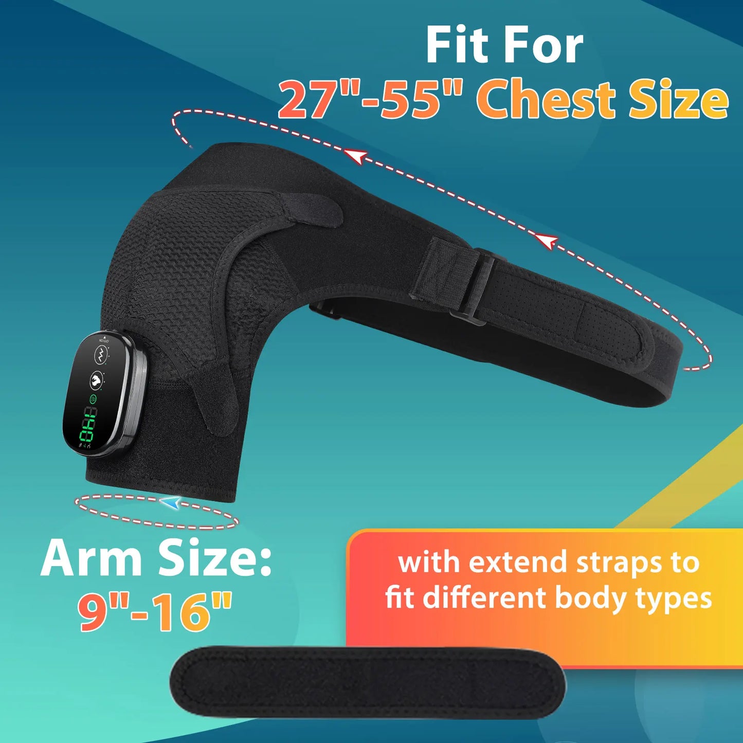 Electric Heating Pad Shoulder Vibration Massager Physiotherapy
Arthritis Joint Pain Relief Belt Elbow Support Brace Thermal Wrap