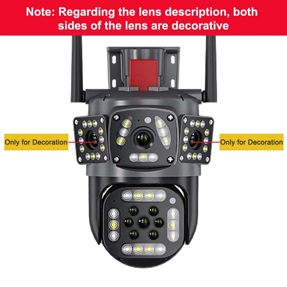 WiFi IP Camera Outdoor 3 Screen View PTZ Surveillance Cam
Auto Tracking CCTV Surveillance Security Cam P2P Street Camera