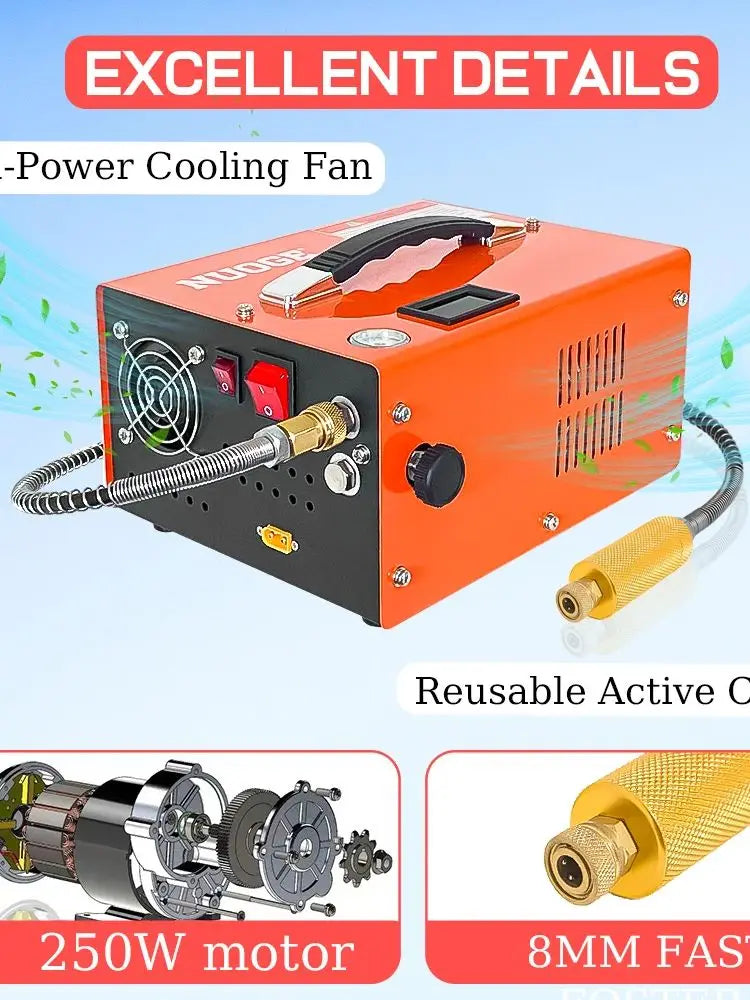 110V/220V PCP Air Compressor 4500Psi 30Mbar High Pressure