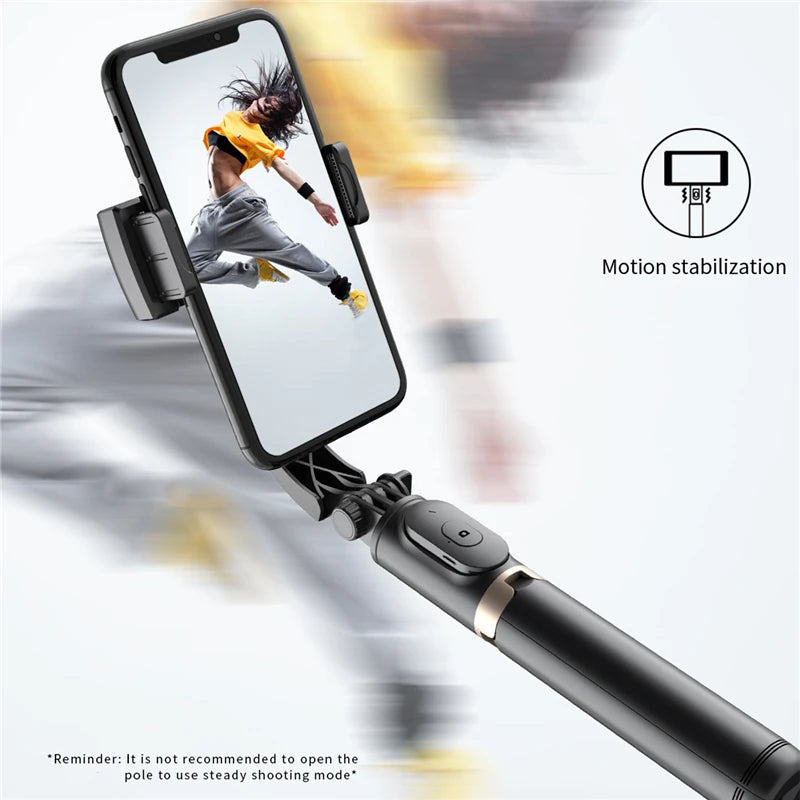 2024 New Gimbal Stabilizer Selfie Stick Wireless Foldable Tripod
Bluetooth Shutter Monopod for IOS Android