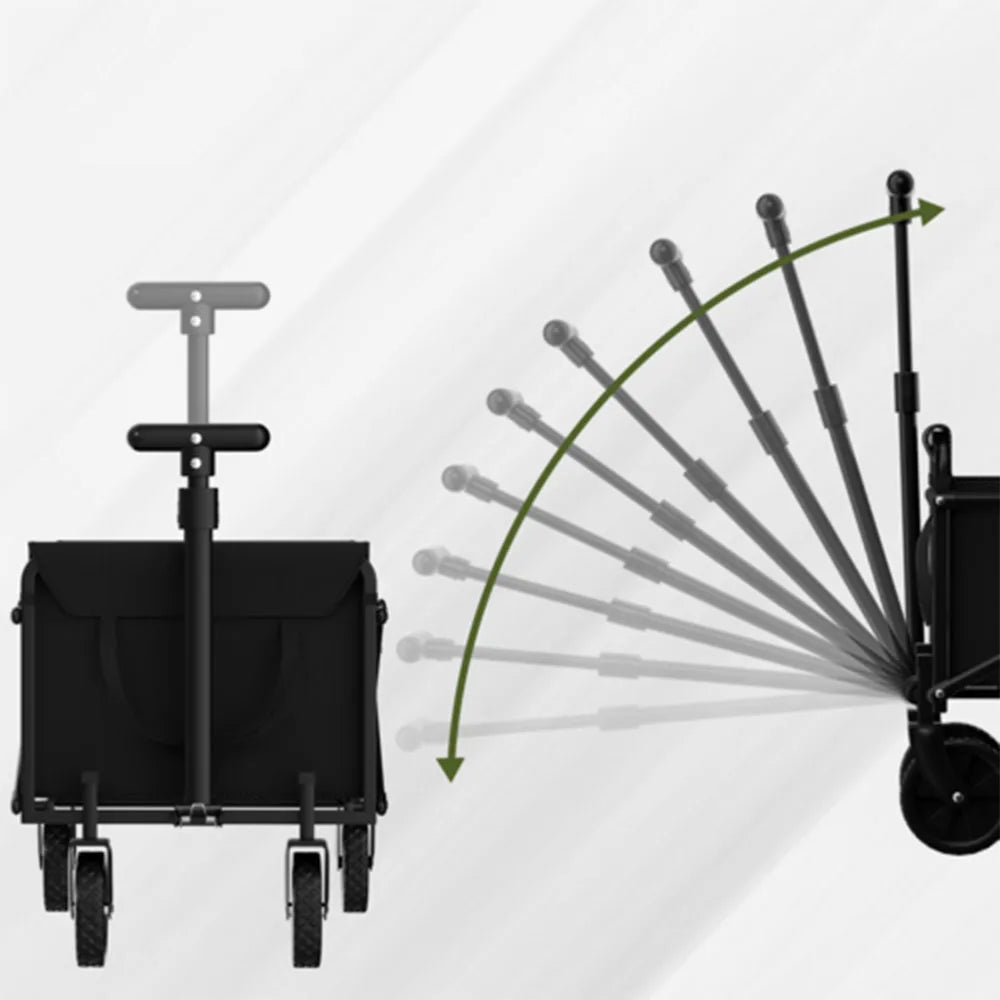 Black Small Handcart Outdoor Garden Folding Cart
Collapsible Utility Shopping Cart Wagon Portable Picnic Beach Trolley Cart