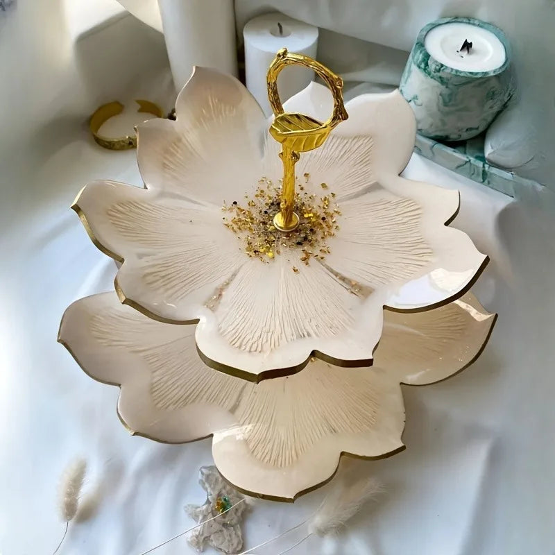 DIY Cake Stand Resin with Tray Molds,
Epoxy Resin Cake Storage
Rack Dish Tray & Casting Mold For Making Cupcake Dessert Platter