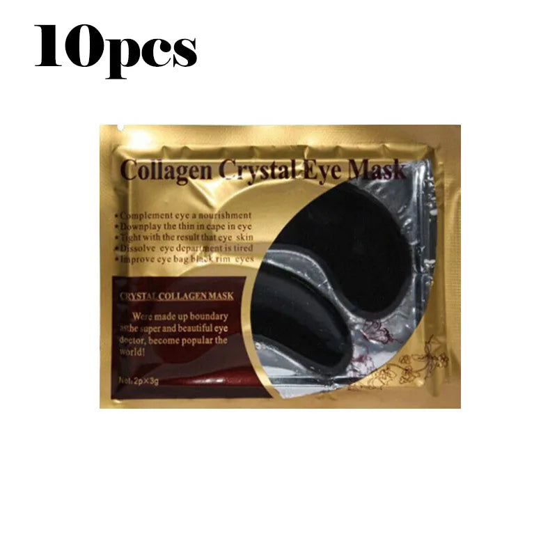 10p packs Gold Eye Mask Crystal Collagen Anti-Aging Dark Circles Acne Beauty Patches For Eye Skin Care