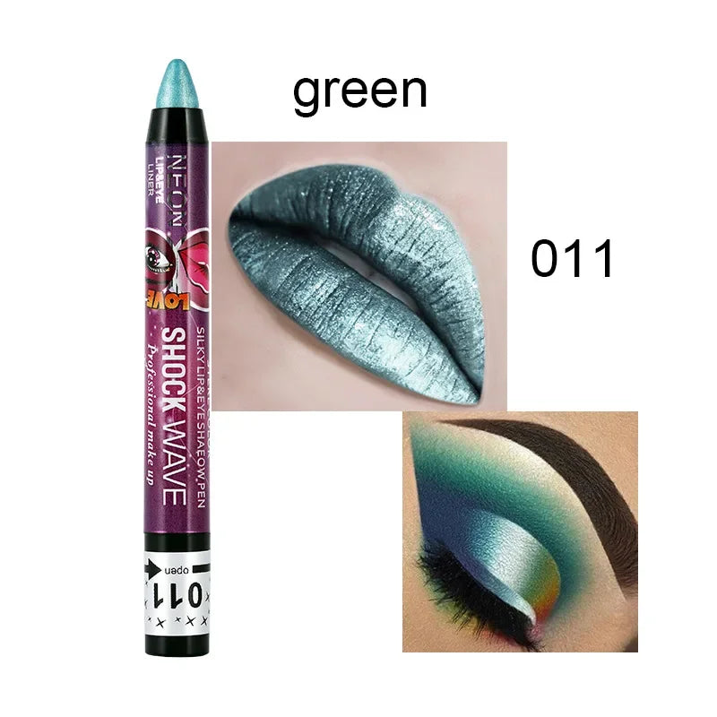 2 In 1 Eyeshadow Lipstick Stick Pencil
Waterproof Glitter Matte Eye Shadow Makeup Pigment Eyeshadow Pen