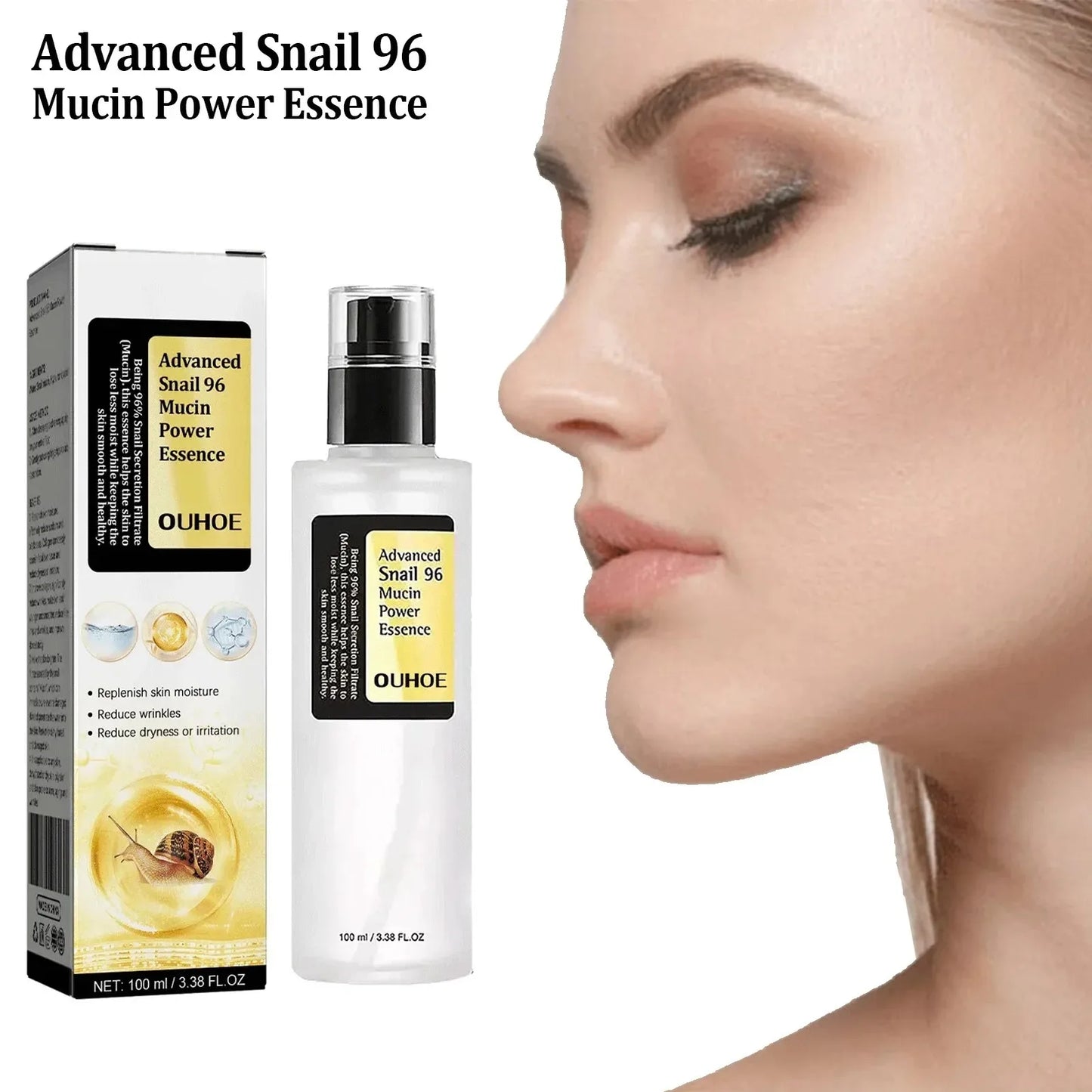Smoothing Wrinkle Snail Mucin Essence Face Cream Repairing '
Lift Firm Fade Fine Lines Brightening Skin Care Advanced Moisturizing