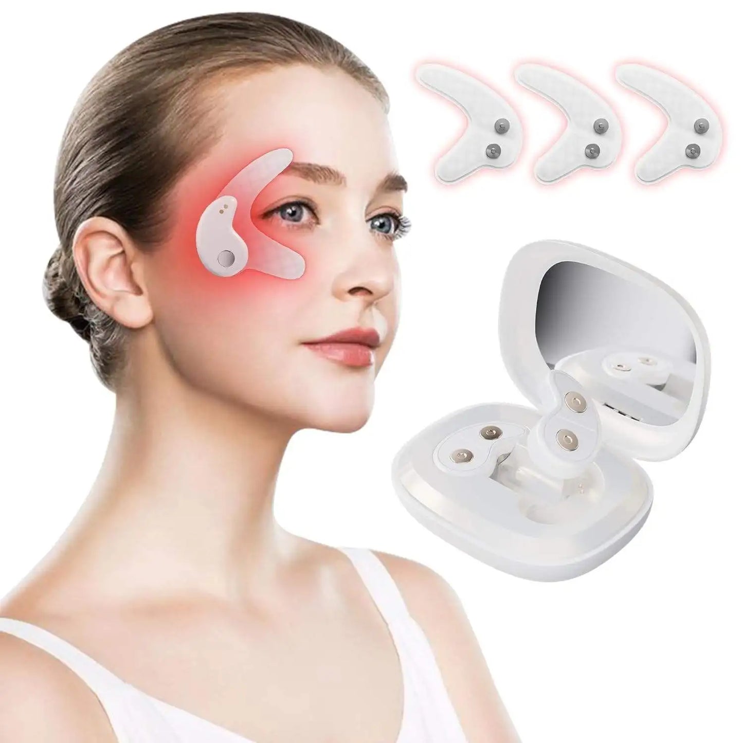 Ems Micro Current Mini Eye Beauty Device Red Light Therapy Under Eye Massager