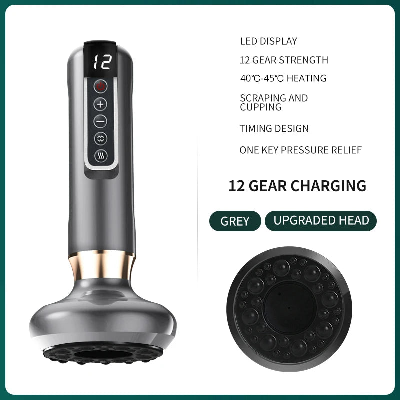 Electric Cupping Massager Vacuum Suction Cup
GuaSha Anti Cellulite Beauty Health Scraping Infrared Heat Slimming Massage Therapy