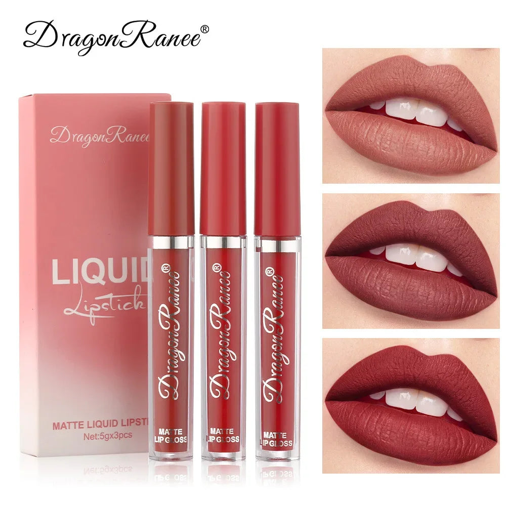 Lipsticks Set Make Up For Women Beauty Cosmetics
Matte Lipsticks Waterproof Long lasting Liquid Lip Tint Stain