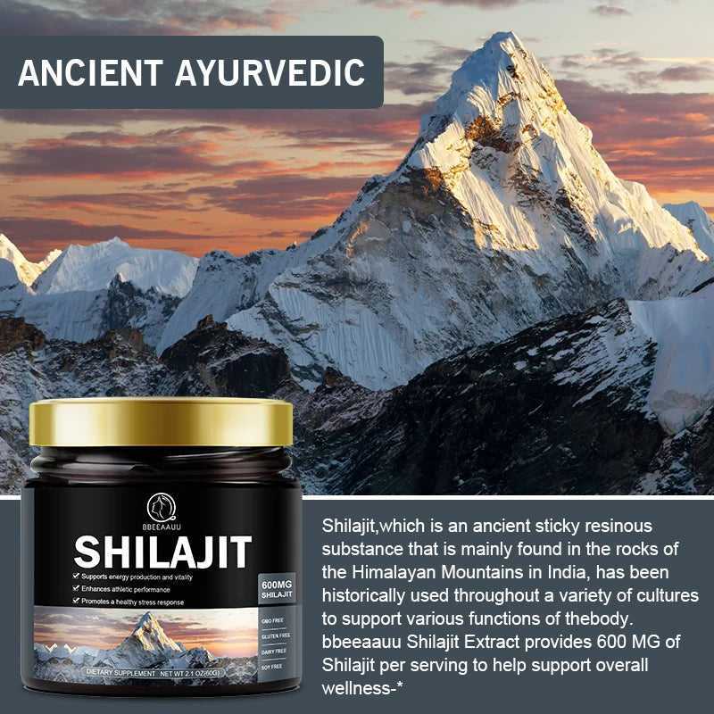 60g 100% Himalaya Pure Shilajit Resin Original Mineral Health Supplement
Non-GMO Brain Memory Cognitive Energy Health