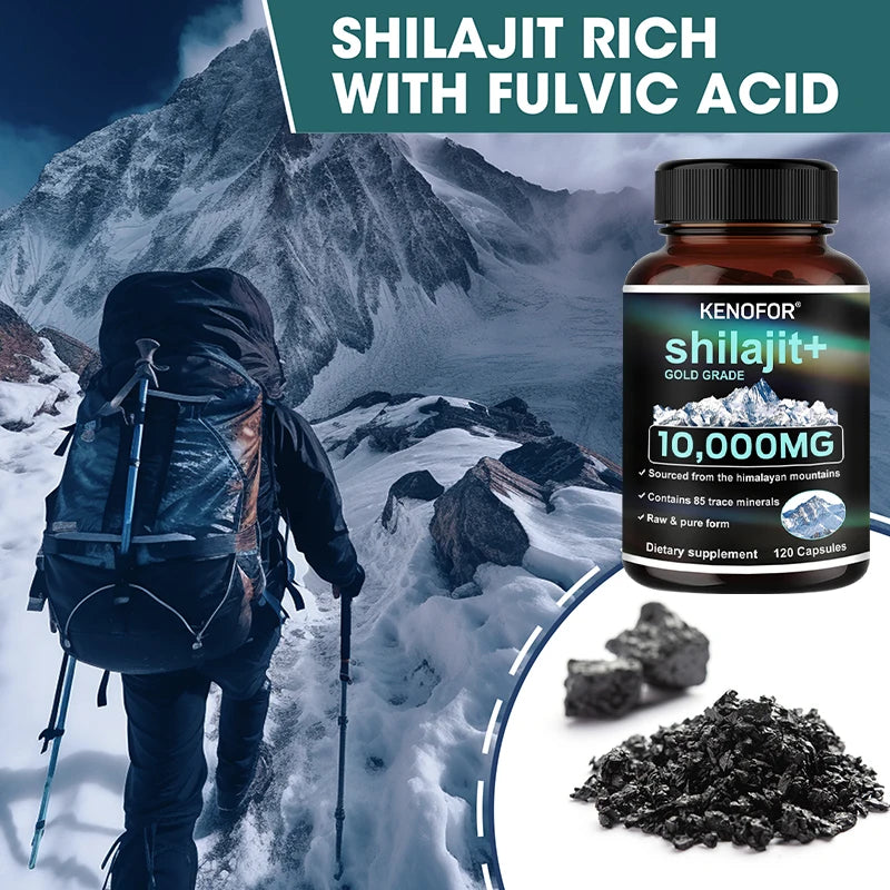 Himalaya Original Pure Shilajit Capsules,
Naturally Enriched with Fulvic Acid and Over 85 Trace Minerals, Gluten Free Supplement