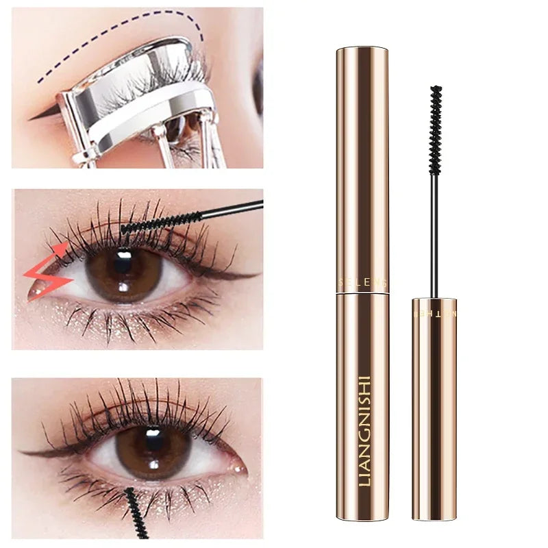 Silk Fiber Matte Mascara Makeup Ultra-Fine Brush Lengthens Eyelashes