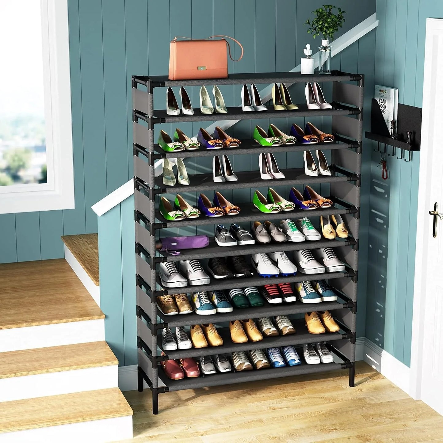Multi-layer storage Large Capacity Organizer Shoe Shelf for 50 Pair, Versatile usage