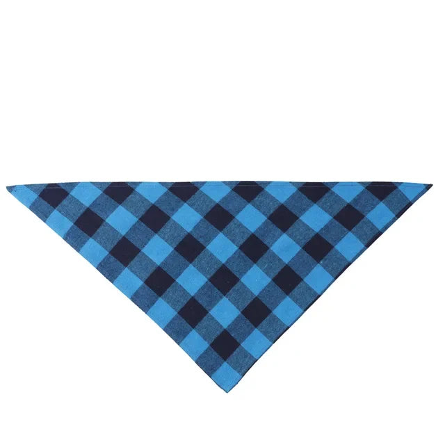 Personalized Plaid Dog Bandana Custom Name Dog Bandana