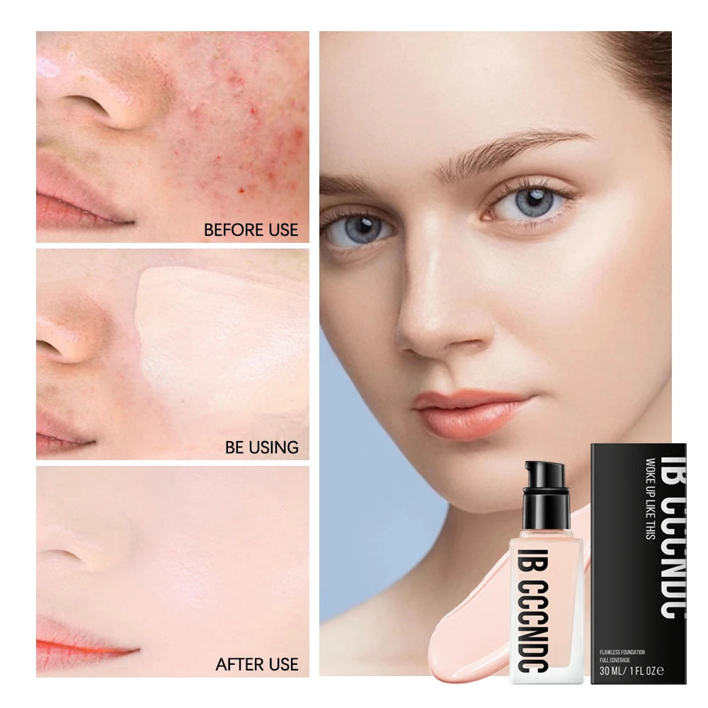 Flawless All Day 6 Color Waterproof Concealer Foundation Full Coverage Long Lasting Moisturizing